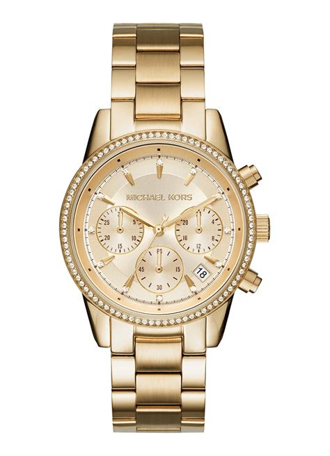 gouden horloge dames michael kors|Michael Kors Dames Horloges kopen • Gratis levering • Horloge.nl.